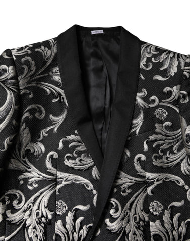Dark Gray MARTINI Jacquard Men 3 Piece Suit