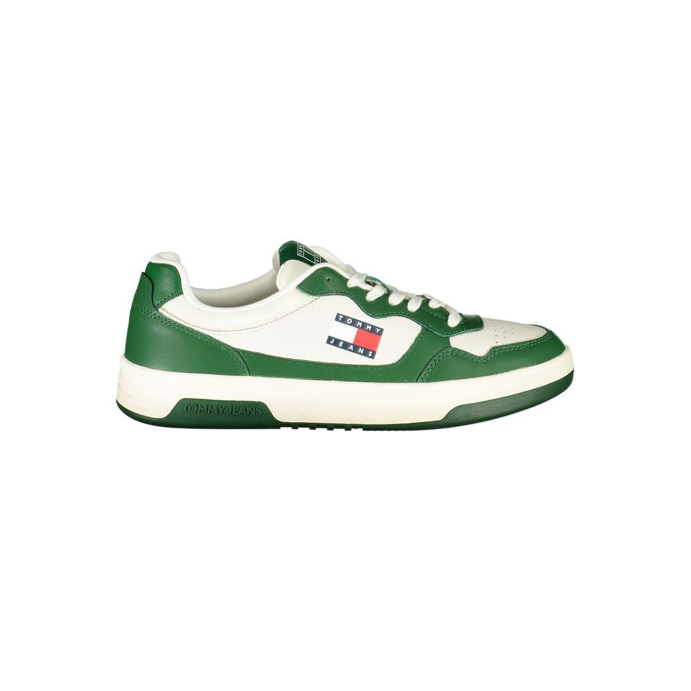 White Polyurethane Men Sneaker