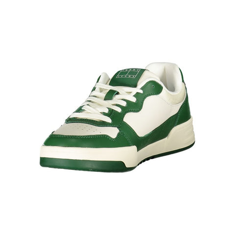 White Polyurethane Men Sneaker