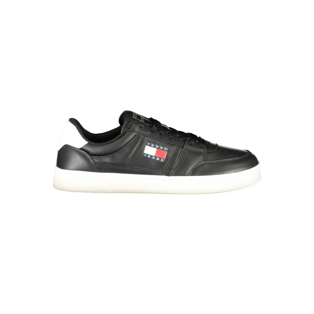 Black Leather Men Sneaker