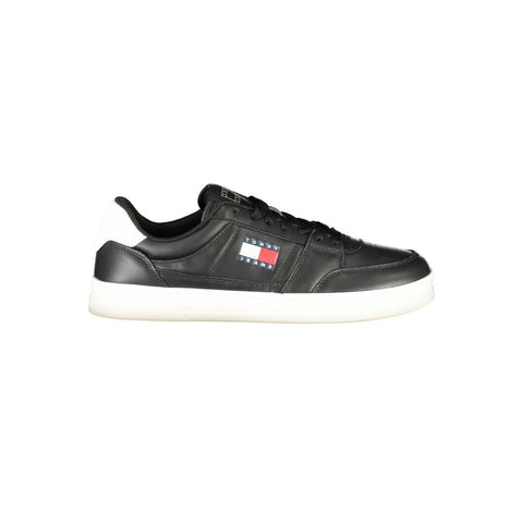 Black Leather Men Sneaker