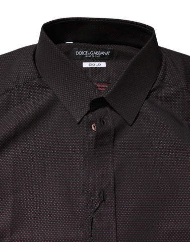 Maroon Jacquard Cotton GOLD Men Dress Shirt