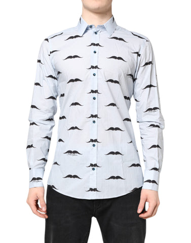 Light Blue Cotton MARTINI Formal Dress Shirt