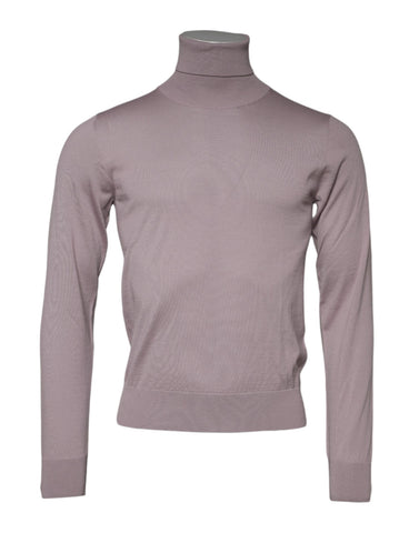 Brown Cashmere Knitted Men Pullover Sweater