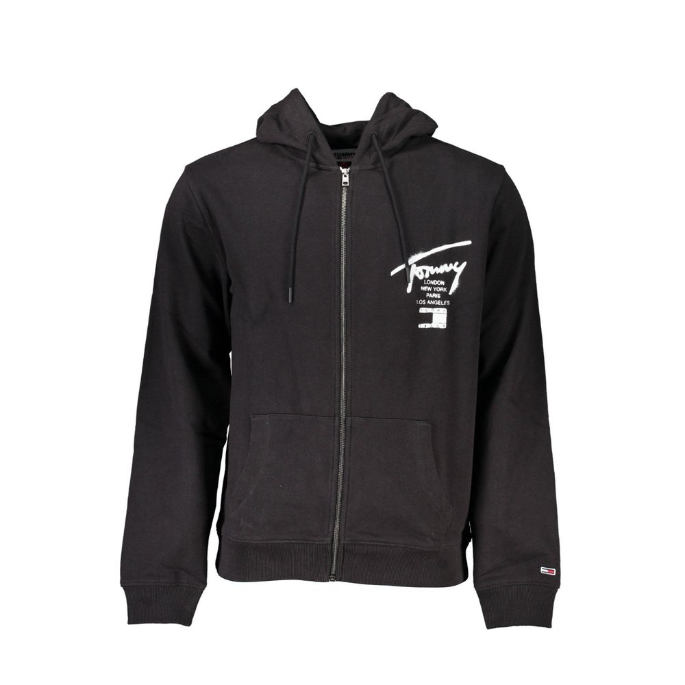 Black Cotton Mens Sweatshirt