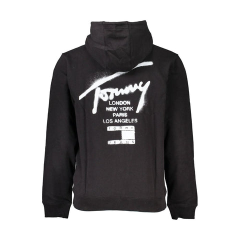 Black Cotton Mens Sweatshirt