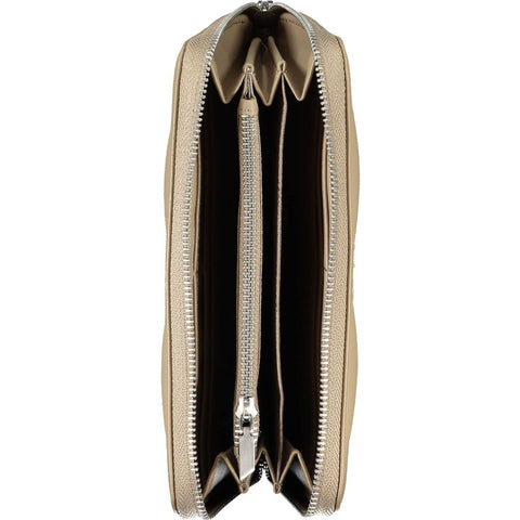 Beige Polyester Women Wallet