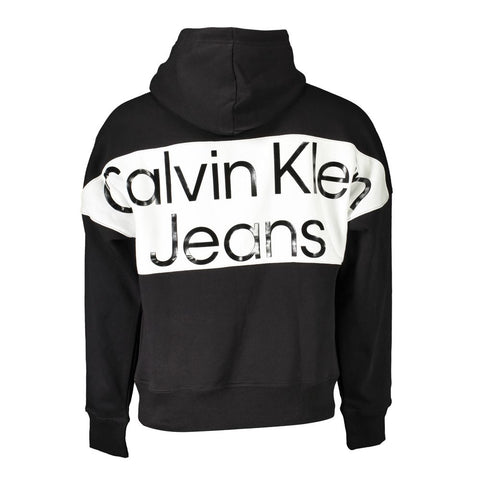 Black Cotton Men Sweatshirt