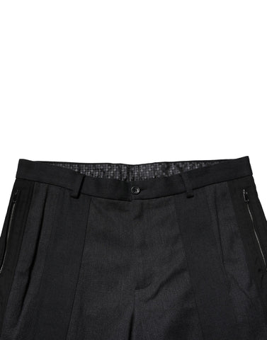 Black Cotton Dress Slim Formal Pants