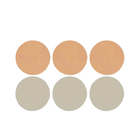 Round makeup sponge from Glam Of Sweden, single piece, by Jag Couture London - New York, shown in a close-up image.