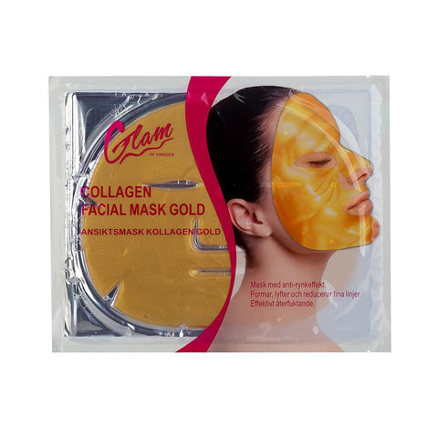 Gold face mask by Glam Of Sweden in a 60g jar, featuring luxurious gold-colored skincare product from Jag Couture London.