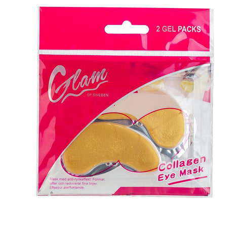 Gold eye mask from Glam Of Sweden, 8 x 2g, by Jag Couture London - New York, shown in a close-up image with packaging details.