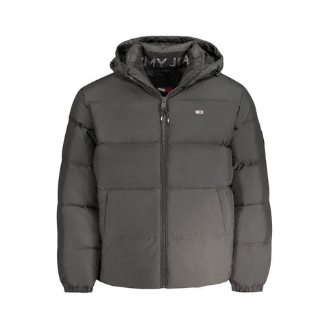Black Polyester Men's Jacket