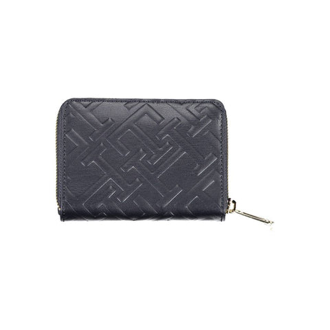 Blue Polyurethane Women Wallet
