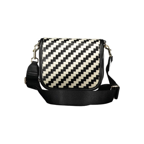 Black Polyurethane Women Handbag