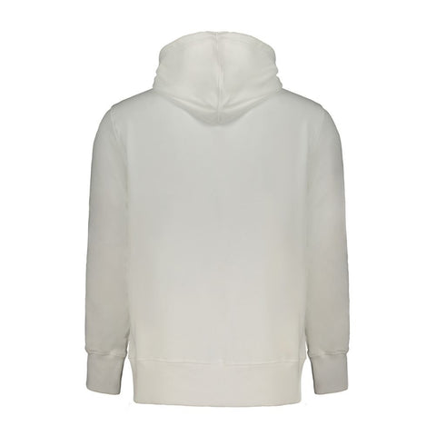 White Cotton Men's Hooded Sweatshirt