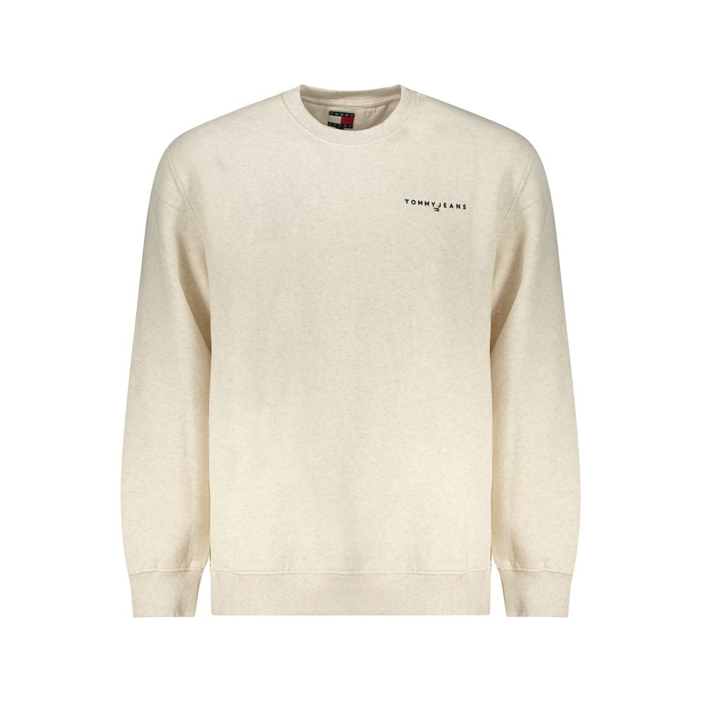 Beige Cotton Men Sweatshirt