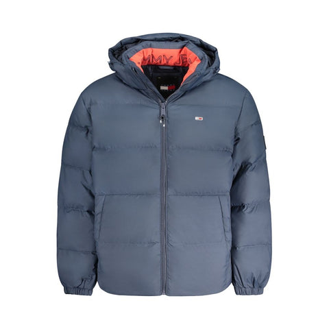 Blue Polyester Men's Jacket