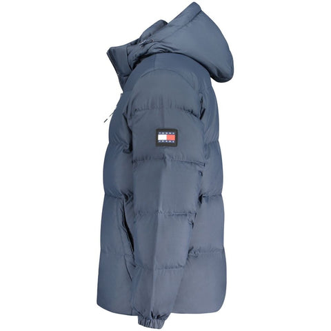 Blue Polyester Men's Jacket