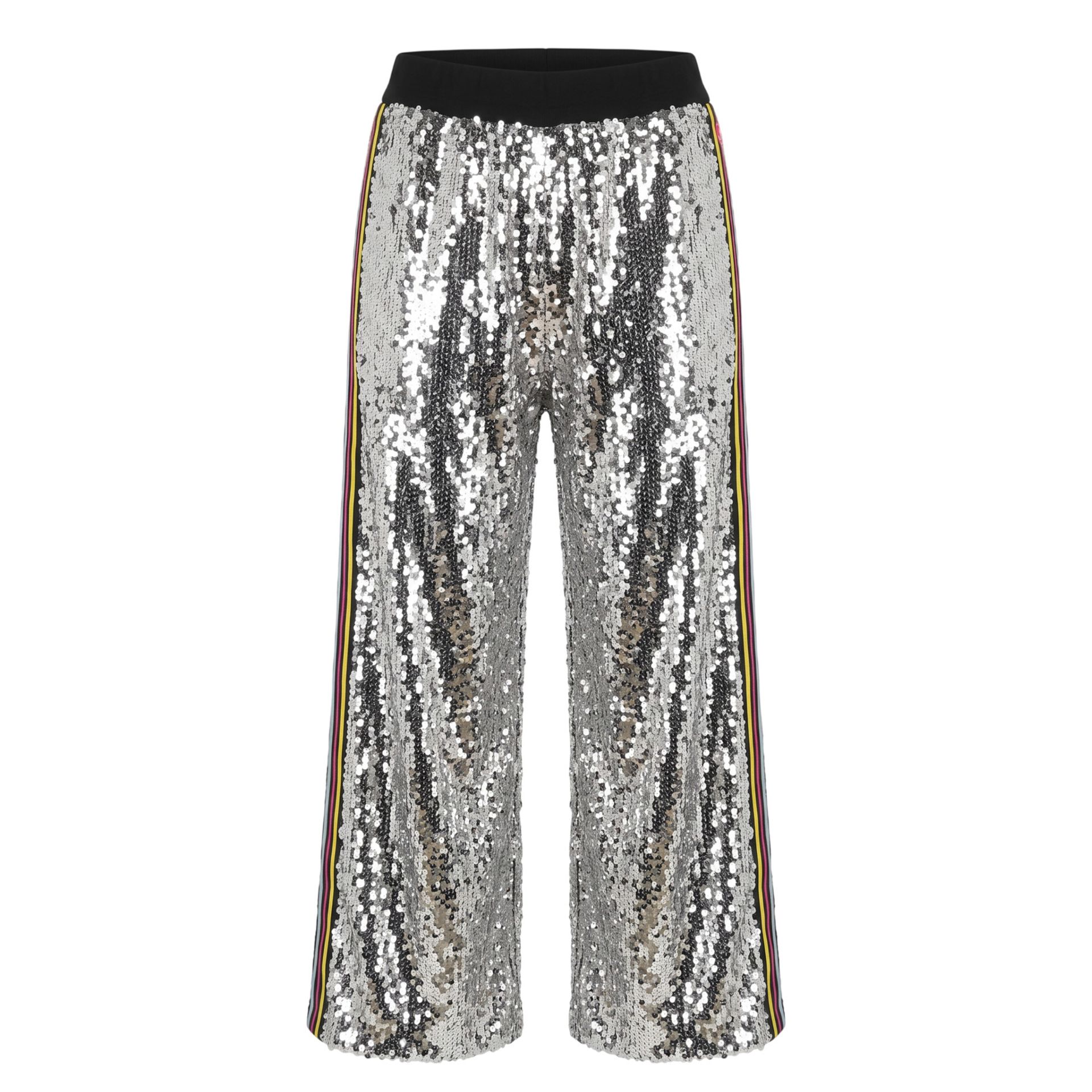 Silver Trussardi jeans with detailed stitching and classic fit, showcased by Jag Couture London - New York.