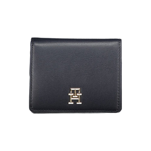 Blue Polyurethane Women Wallet