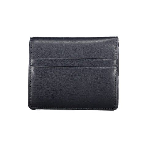 Blue Polyurethane Women Wallet