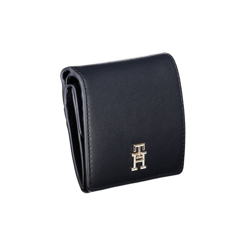 Blue Polyurethane Women Wallet