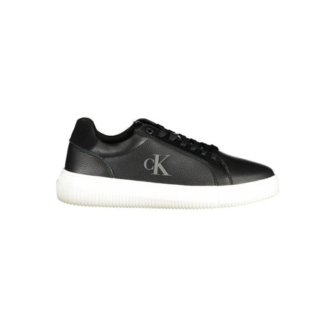 Black Polyurethane Men Sneaker
