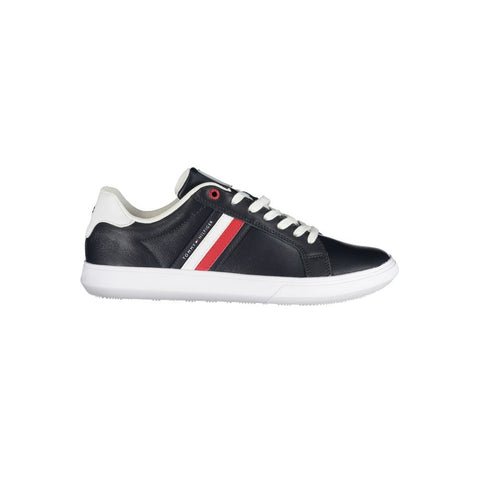 Blue Leather Men Sneaker