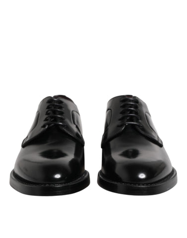 Black Leather Lace Up Derby Dress Formal Shoes