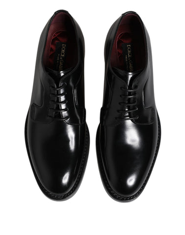 Black Leather Lace Up Derby Dress Formal Shoes