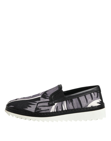 Black Tropical Slip On Men Sneakers Shoes