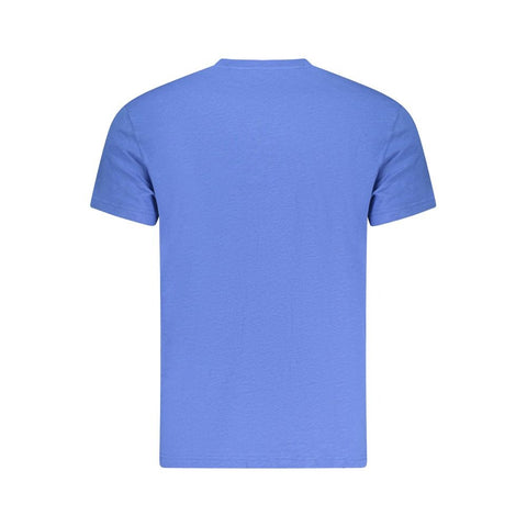Blue Cotton Men T-Shirt
