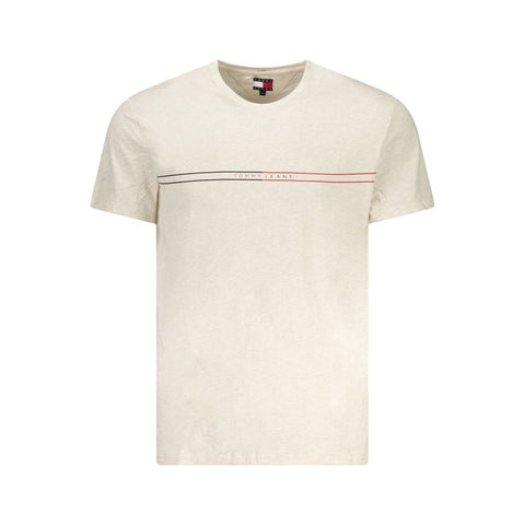 Beige Cotton Men's T-Shirt