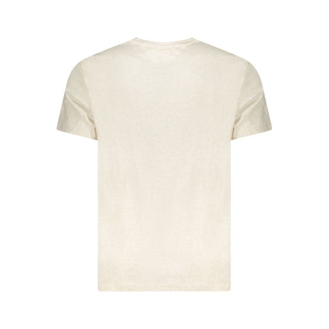 Beige Cotton Men's T-Shirt