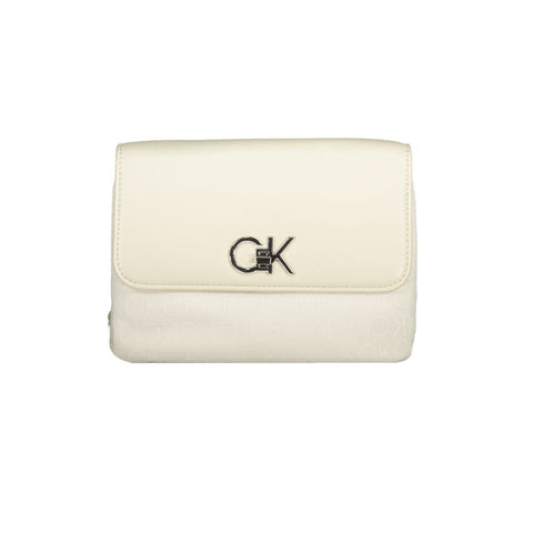 Beige Polyester Women Handbag