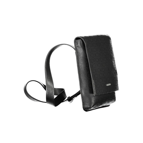 Black Polyester Mens Shoulder Bag