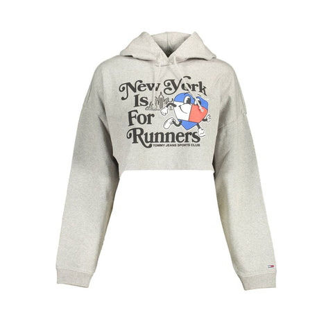 Grigio Cotton Women Sweatshirt