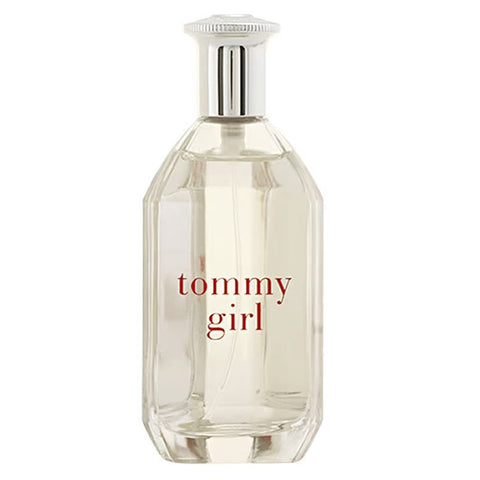 Tommy Hilfiger Tommy Girl Eau De Toilette spray bottle, 100ml, with floral and fresh scent, displayed on a white background.