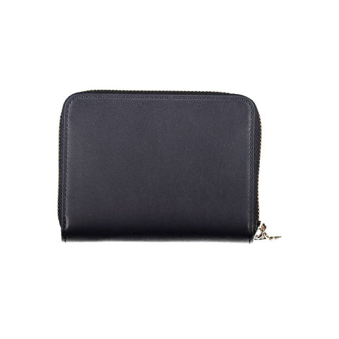 Blue Polyurethane Women Wallet
