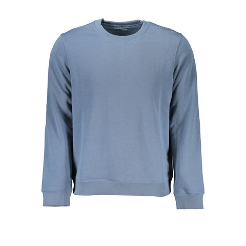 Blue Polyester Men Sweatshirt