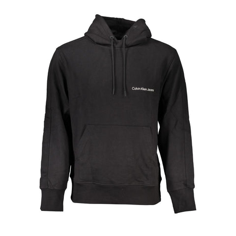 Black Cotton Men Sweater
