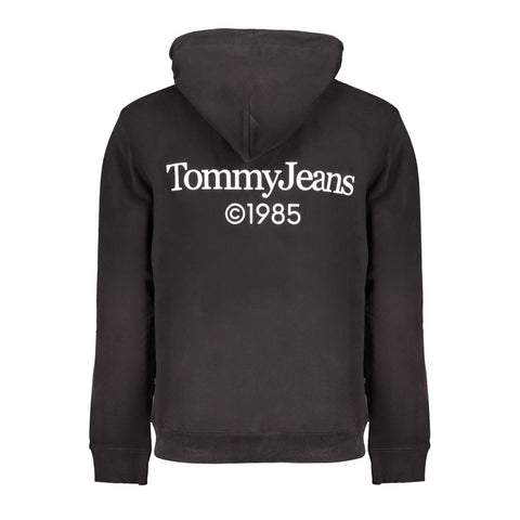 Black Cotton Men's Sweatshirt Hoodie