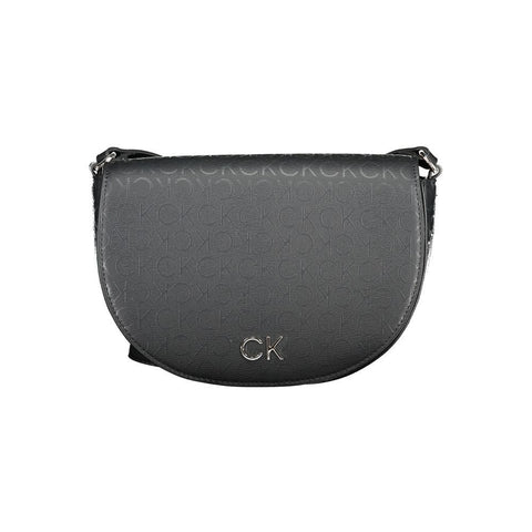 Black Polyurethane Women Shoulder Bag