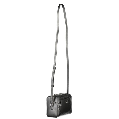 Black Polyester Women Shoulder Bag