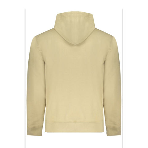 Beige Cotton Men Sweatshirt