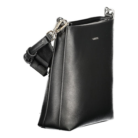 Black Polyester Woman Shoulder Bag