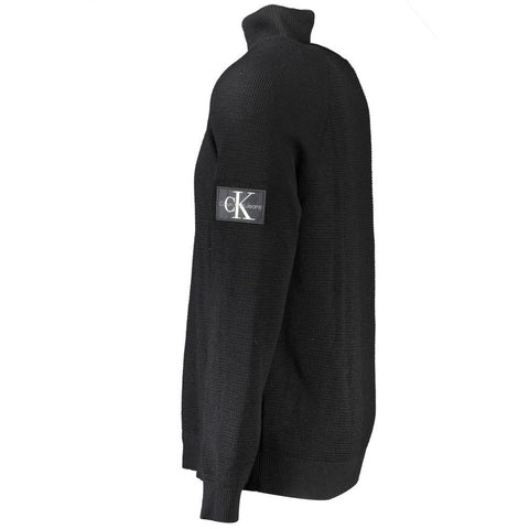 Black Wool Mens Sweater