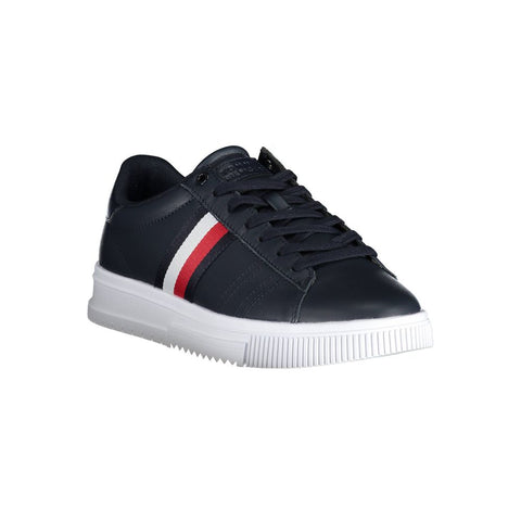 Blue Leather Men Sneaker