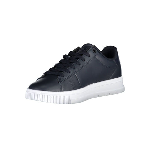 Blue Leather Men Sneaker